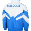 NRL Canterbury-Bankstown Heritage Winter White And Blue Jacket back view