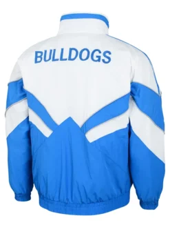 NRL Canterbury-Bankstown Heritage Winter White And Blue Jacket back view