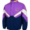 NRL Melbourne Storm Heritage Winter Purple And Blue Polyester Retro Jacket front view