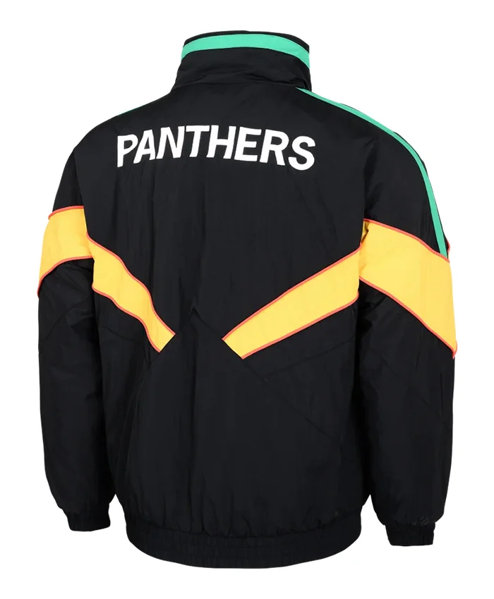NRL Penrith Panthers Heritage Winter Black And Yellow Retro Jacket back view