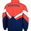 NRL Sydney Roosters Heritage Winter Orange And Blue Polyester Jacket back view