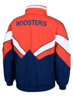 NRL Sydney Roosters Heritage Winter Orange And Blue Polyester Jacket back view