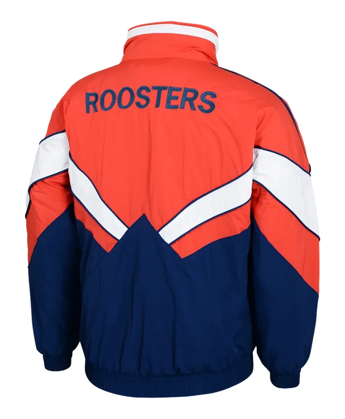 NRL Sydney Roosters Heritage Winter Orange And Blue Polyester Jacket back view