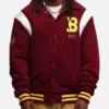 NRL Team Brisbane Broncos 1908 Maroon Wool Varsity Jacket front view
