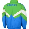 NRL Team Canberra Raiders Heritage Winter Green And Blue Retro Jacket back view