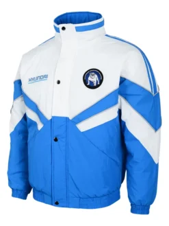 NRL Team Canterbury-Bankstown Heritage Winter White And Blue Jacket front view