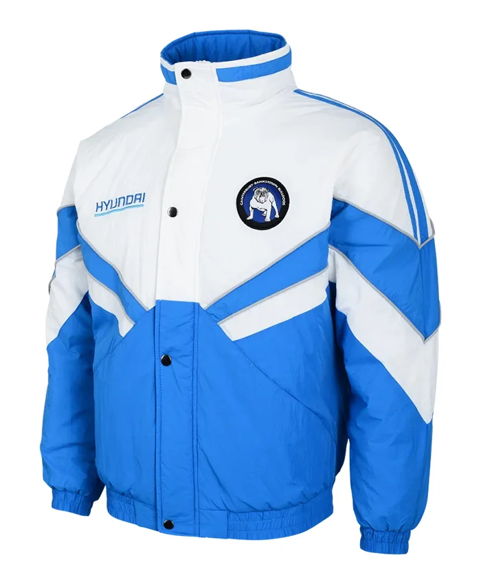 NRL Team Canterbury-Bankstown Heritage Winter White And Blue Jacket front view
