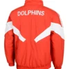 NRL Team Dolphins Heritage Heritage Winter Red And White Polyester Jacket back view