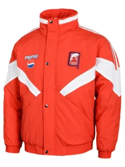 NRL Team Dolphins Heritage Heritage Winter Red And White Polyester Jacket front view