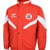 NRL Team Illawarra Steelers Heritage Winter Red And White Polyester Retro Jacket front view