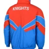 NRL Team Newcastle Knights Heritage Winter Red And Blue Retro Jacket back view