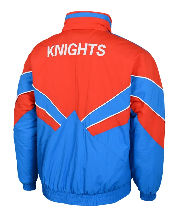 NRL Team Newcastle Knights Heritage Winter Red And Blue Retro Jacket back view