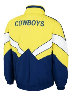 NRL Team North Queensland Cowboys Heritage Winter Yellow And Blue Jacket back view