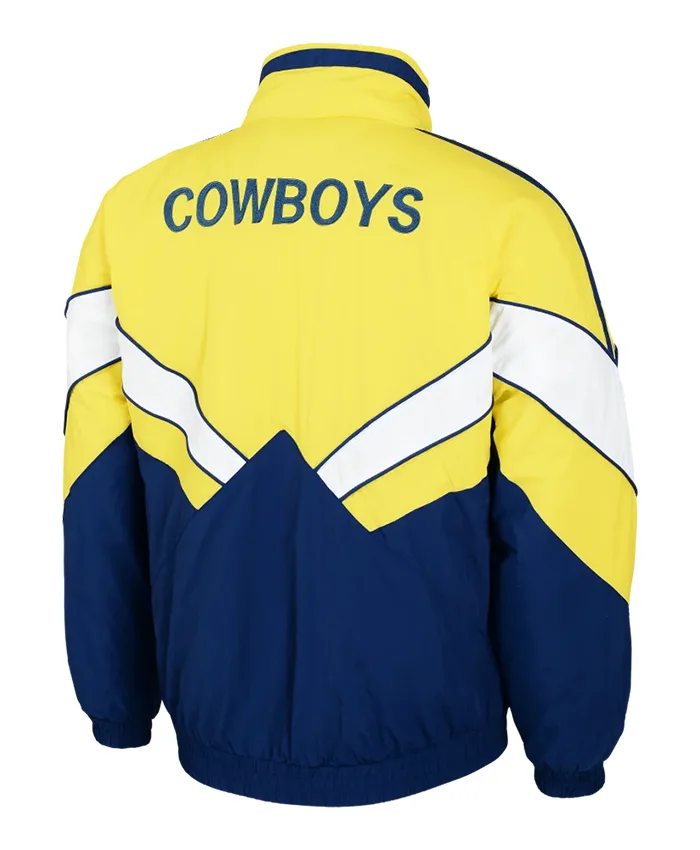 NRL Team North Queensland Cowboys Heritage Winter Yellow And Blue Jacket back view