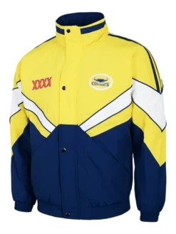 NRL Team North Queensland Cowboys Heritage Winter Yellow And Blue Jacket front view