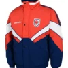 NRL Team Sydney Roosters Heritage Winter Orange And Blue Polyester Jacket front view
