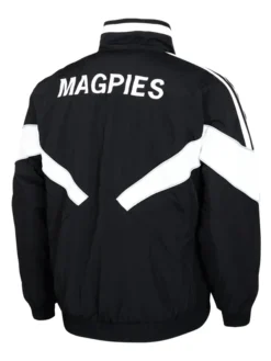 NRL Team Western Suburbs Magpies Heritage Winter Black And White Polyester Retro Jacket back view