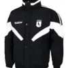 NRL Team Western Suburbs Magpies Heritage Winter Black And White Polyester Retro Jacket front view