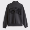 New England Patriots Abercrombie Fitch Black Half-Zip Top Jacket
