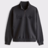 New Orleans Saints Abercrombie Fitch Black Half-Zip Top Jacket