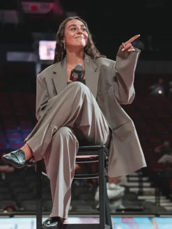Nika Mühl WNBA Team Portland Fire vs Toronto Tempo Grey Suiting Fabric Suit view