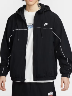 Nike-Club-Mens-Athlete-Hooded-Black-White-Jacket