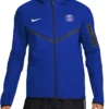 Nike Paris Saint-Germain Soccer Club Tech Royal Blue Fleece Track Jacket front view