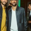 Novak Djokovic Tennis Club Lacoste New York Grey Cotton Workwear Jacket front view