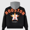 OVO x MLB Houston Astros Black Insulated Cotton Twill Bomber Jacket back view