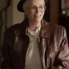 Only Murders in the Building S04 Sazz Pataki Brown Leather Jacket front view