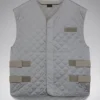 Order Men And Women Oakley Strato Grey Parachute Quilted Vest front view