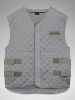 Order Men And Women Oakley Strato Grey Parachute Quilted Vest front view