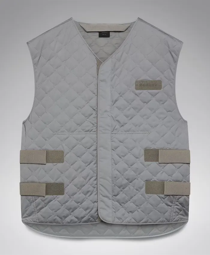 Order Men And Women Oakley Strato Grey Parachute Quilted Vest front view