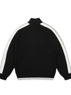 Order Now Palace Easy Funnel Knit Black Fleece Bomber Jacket back view