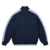 Order Now Palace Easy Funnel Knit Navy Fleece Bomber Jacket back view
