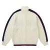Order Now Palace Easy Funnel Knit White Fleece Bomber Jacket back view
