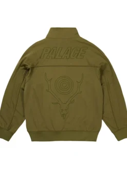Order Palace x South2 West8 Olive Green Fleece Track Jacket back view