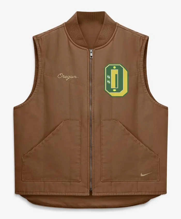 Oregon-Ducks-Nike-Padded-Brown-Vest