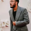 PFA Awards Rayan Cherki Grey Wool Blazer