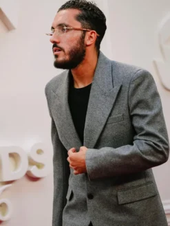 PFA Awards Rayan Cherki Grey Wool Blazer