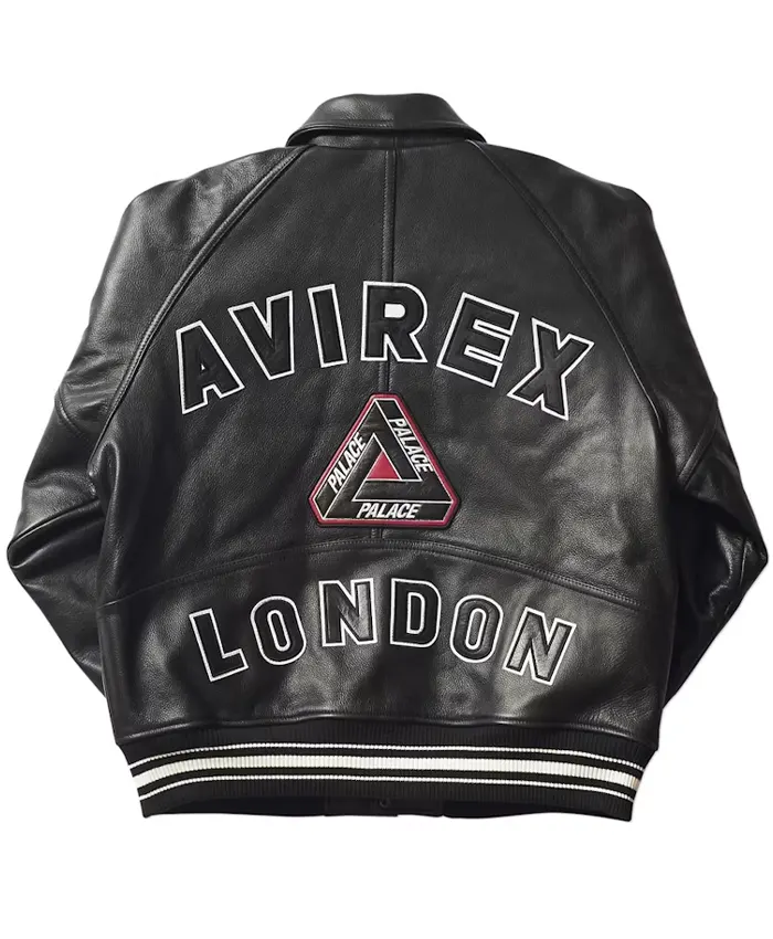 Palace-Avirex-London-Black-Leather-Jacket