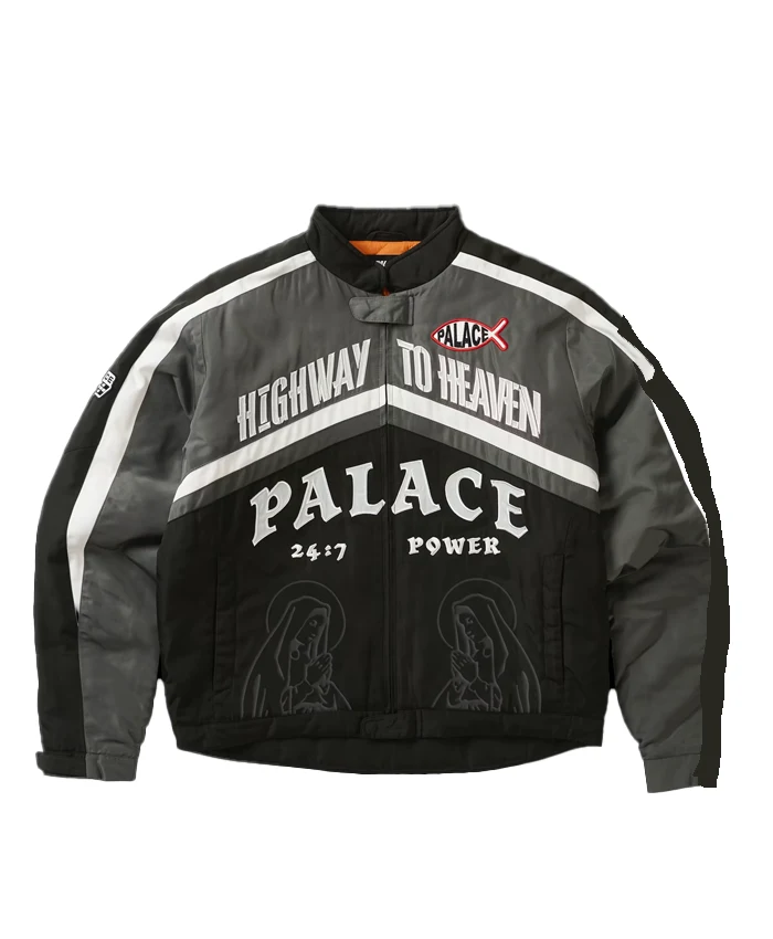 Palace Skateboards Highway to Heaven Fall 2026 Black Cotton Bomber Jacket front view