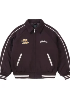 Palace x Betty Boop Xo Xo Walk My Way Wool Brown Varsity Jacket front view