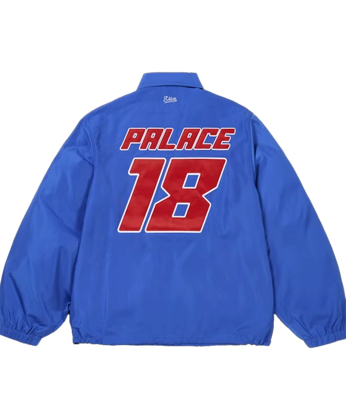 Palace x Field Autumn 2026 Atoms 18 Blue Nylon Coach Jacket back view