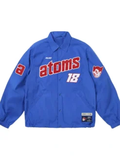 Palace x Field Autumn 2026 Atoms 18 Coach Blue Nylon Jacket front view