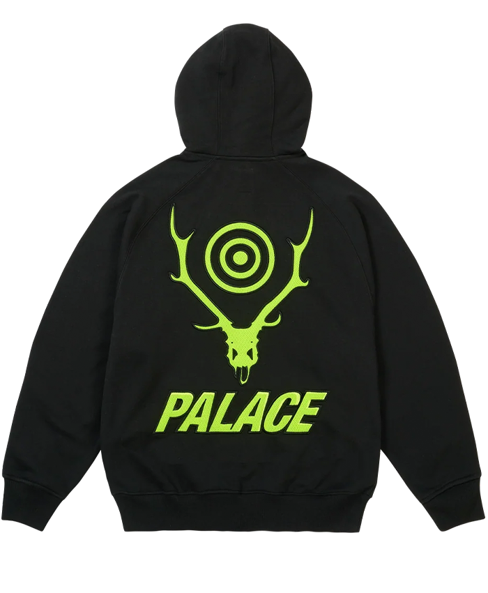 Palace-x-South2-West8-Hooded-Black-Jacket