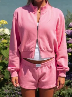 Parke-2026-Maggie-Emma-Collab-Zip-Up-Mockneck-Jacket-in-Fleece