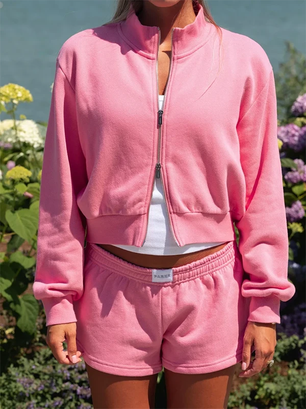 Parke-2026-Maggie-Emma-Collab-Zip-Up-Mockneck-Jacket-in-Fleece