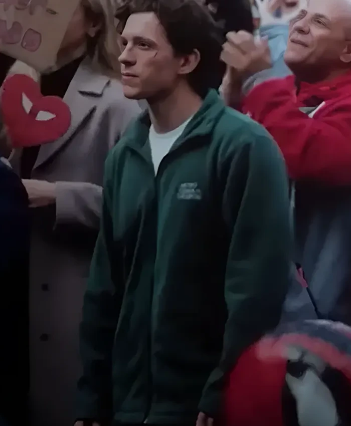 Peter Parker Movie Spider-Man Brand New Day 2026 Green Wool Jacket with zip closure