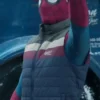 Peter Parker Spider-Man Brand New Day 2026 Blue Puffer Vest front view
